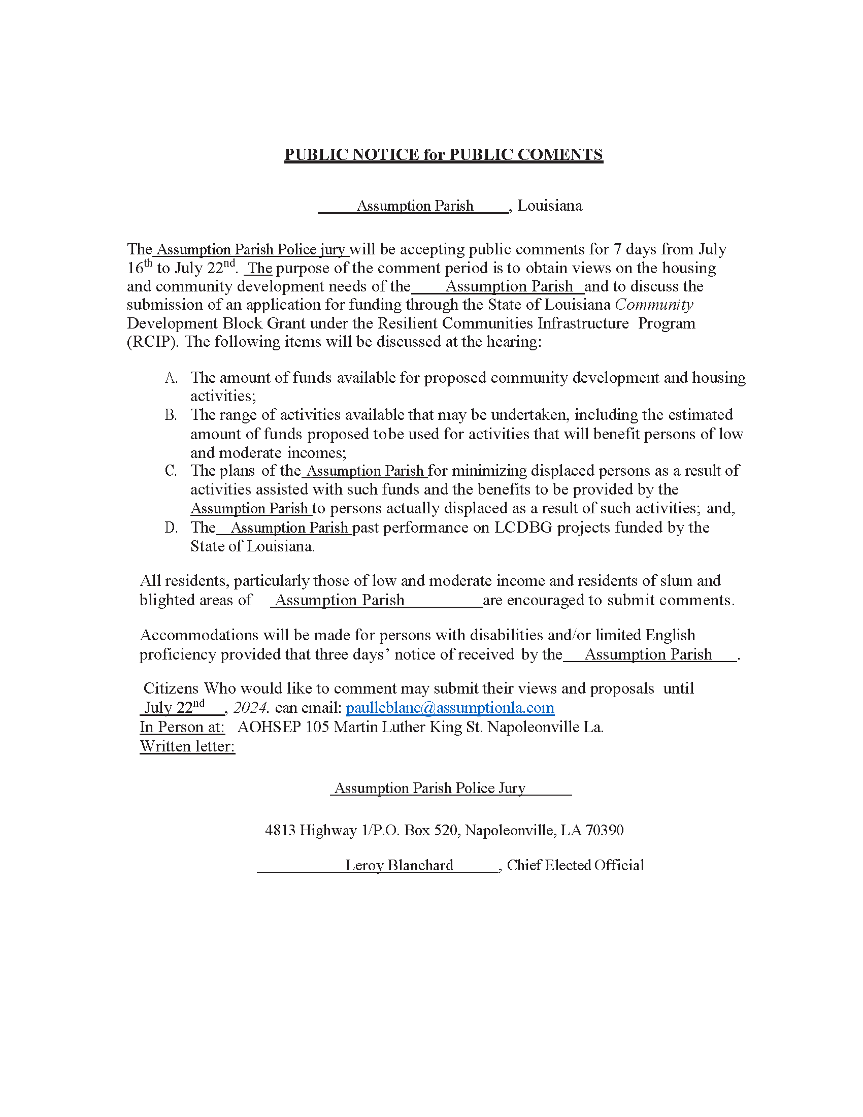 2024 RCIP Public Hearing Form